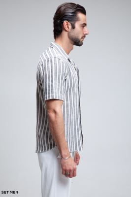 پیراهن مردانه کنفی آستین کوتاه