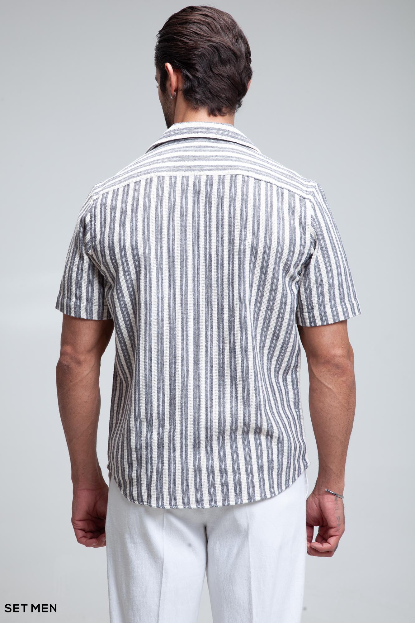 پیراهن مردانه کنفی آستین کوتاه