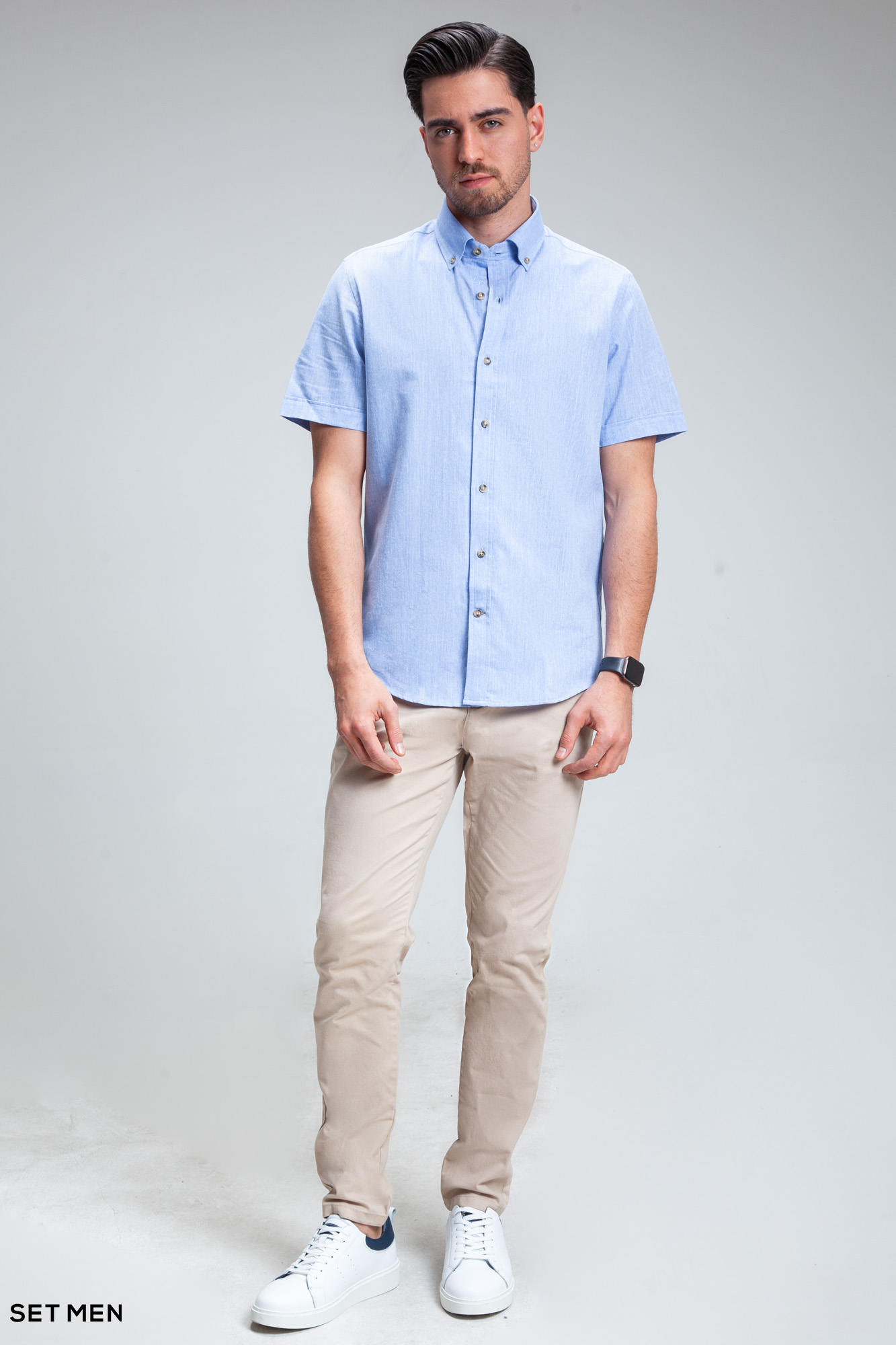 پیراهن مردانه آستین کوتاه لینن