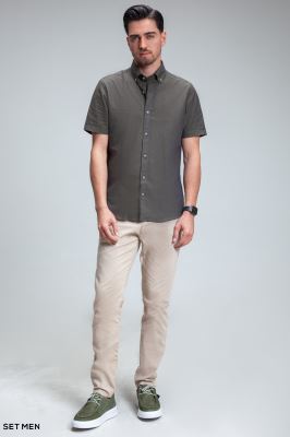 پیراهن مردانه آستین کوتاه لینن