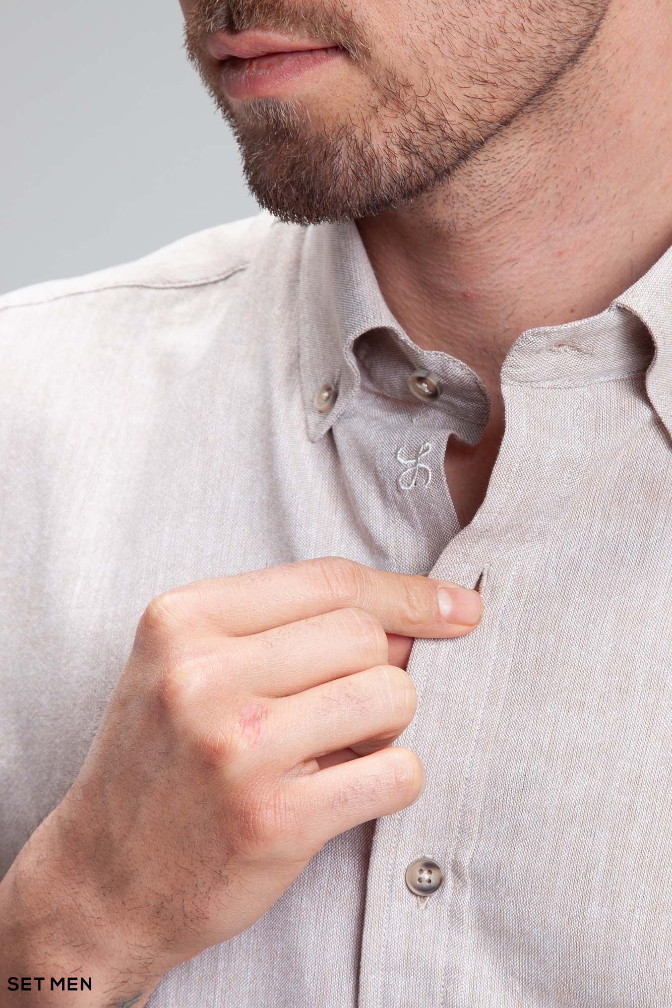 پیراهن مردانه آستین کوتاه لینن