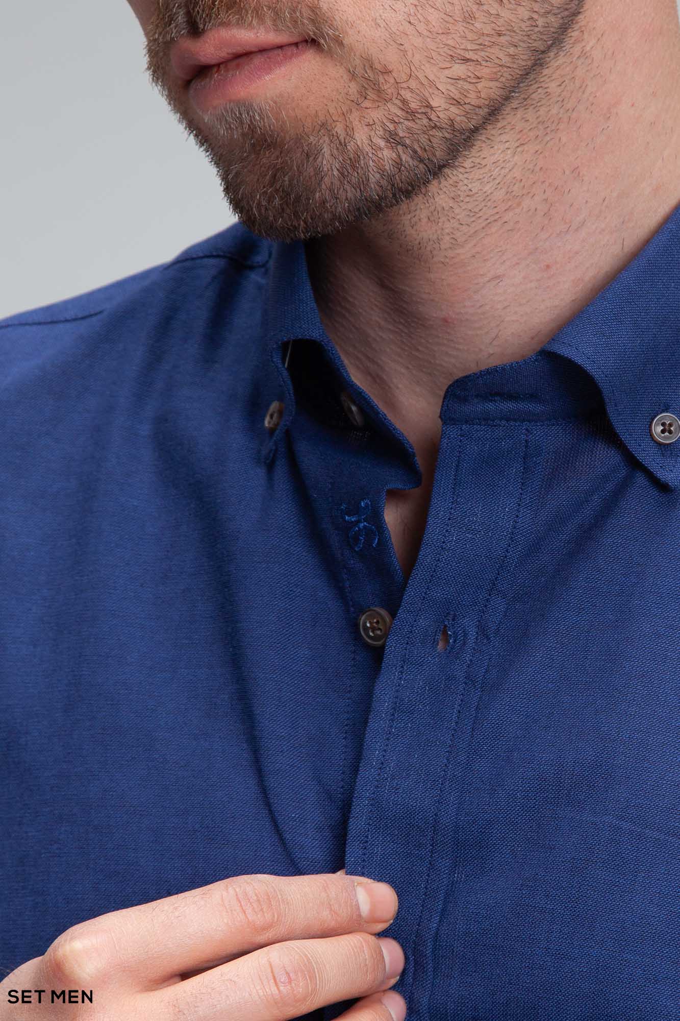 پیراهن مردانه آستین کوتاه لینن