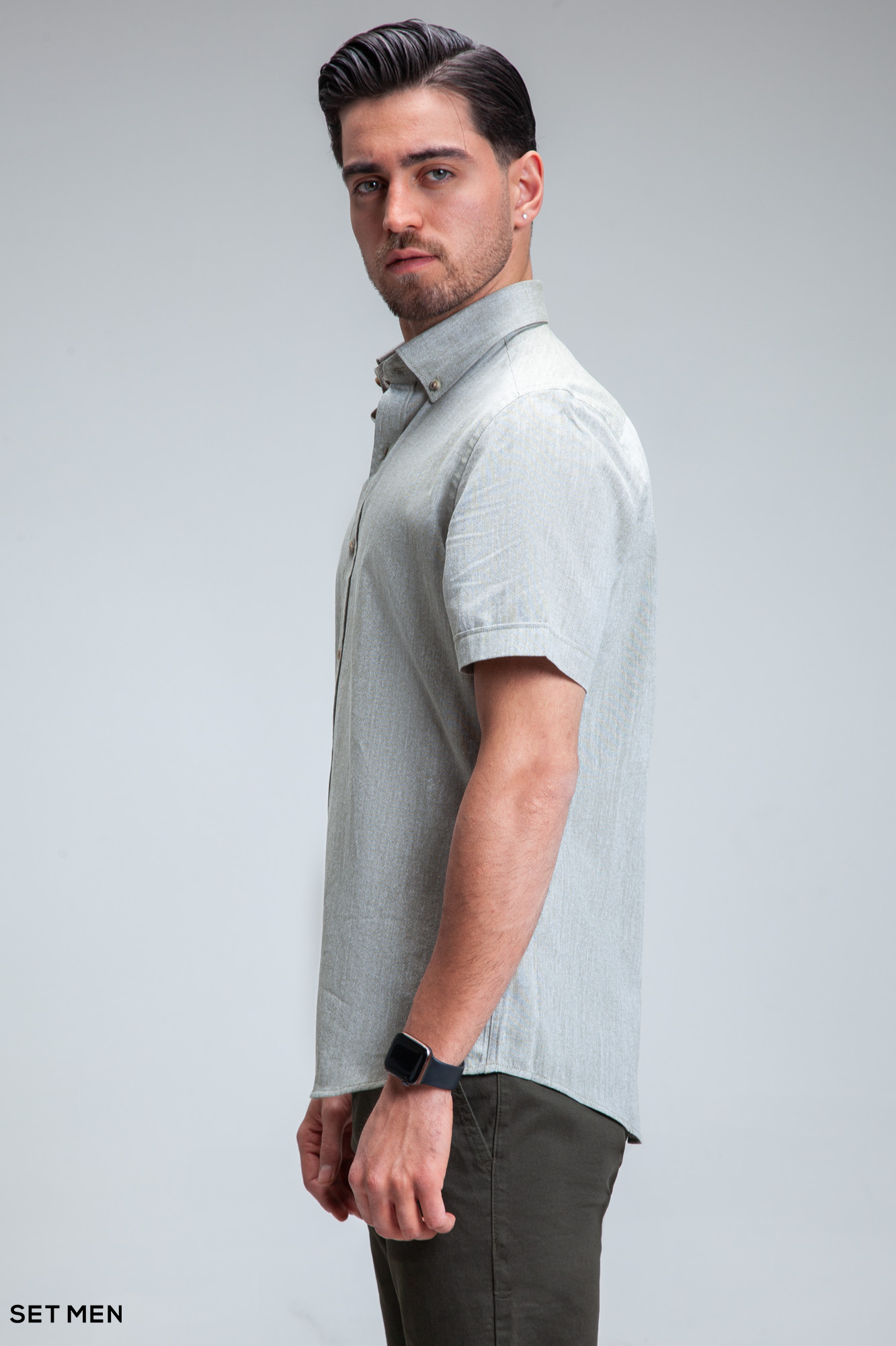 پیراهن مردانه آستین کوتاه لینن