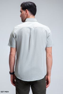 پیراهن مردانه آستین کوتاه لینن