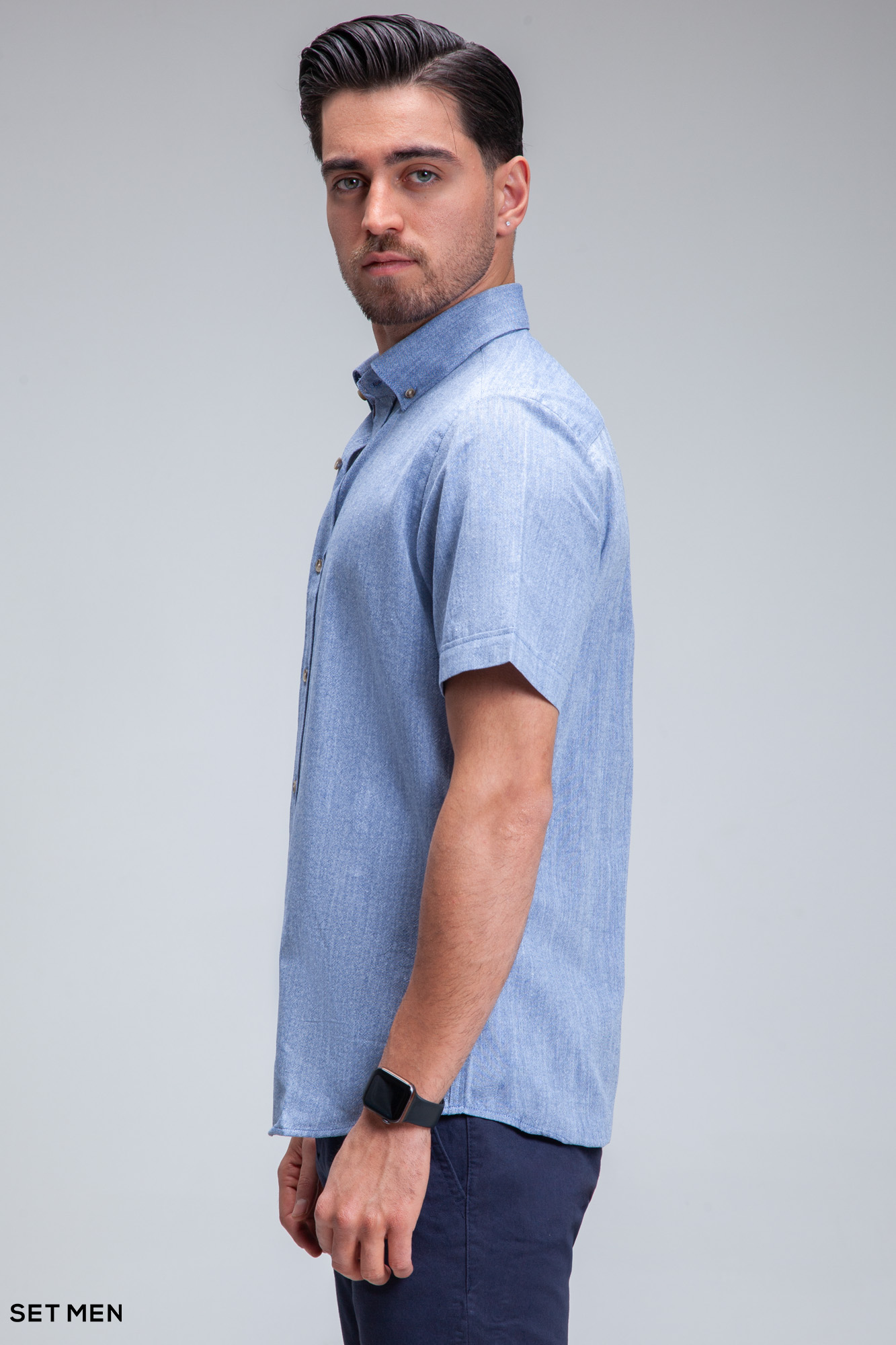 پیراهن مردانه آستین کوتاه لینن