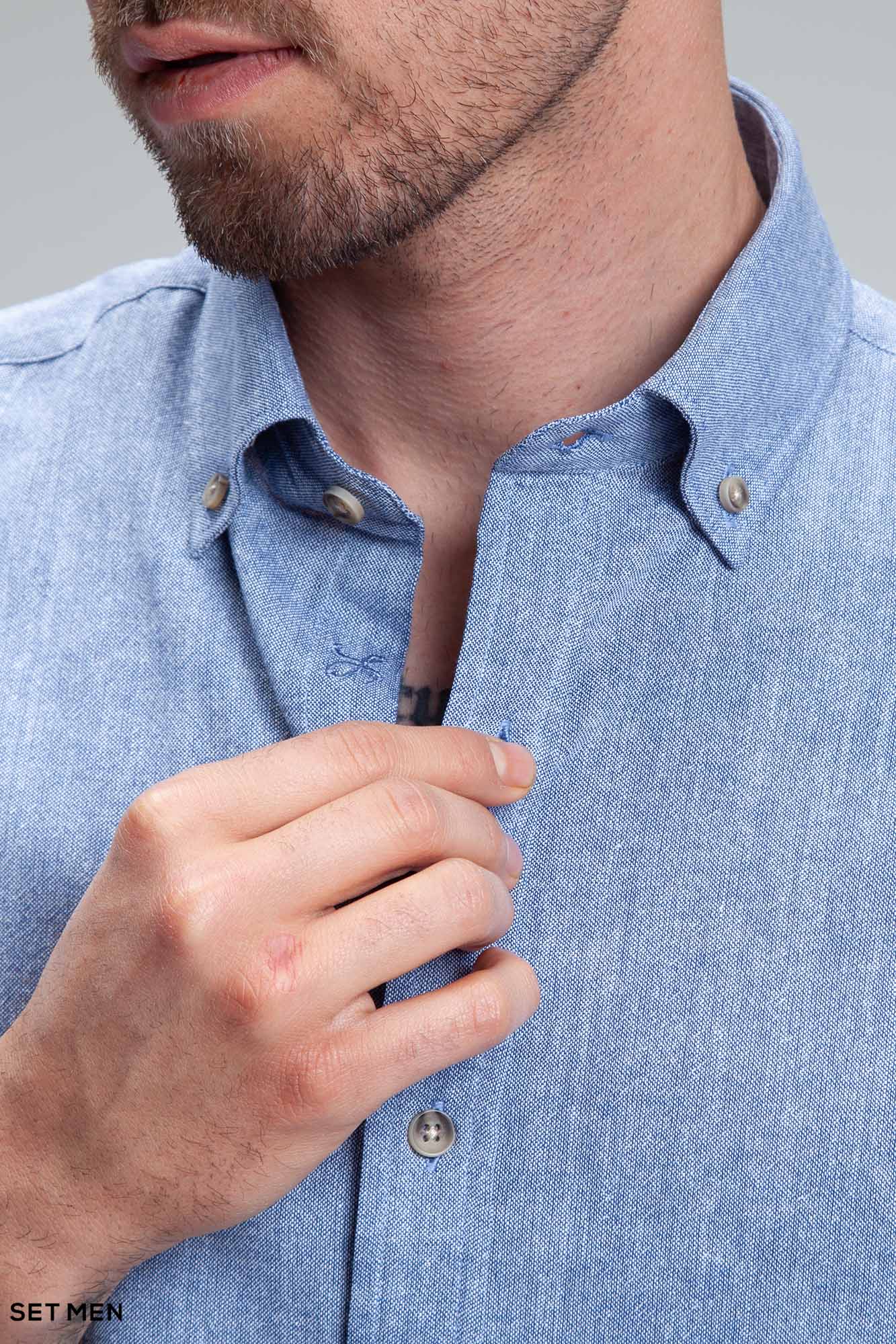 پیراهن مردانه آستین کوتاه لینن