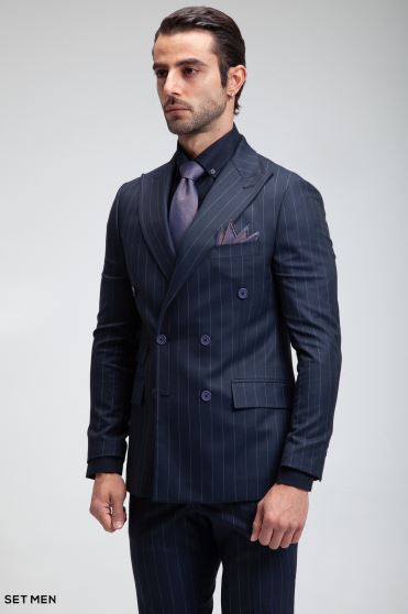 کت و شلوار مردانه شش دکمه دیپلمات