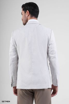 کت تک مردانه دبل برست لینن دیپلمات