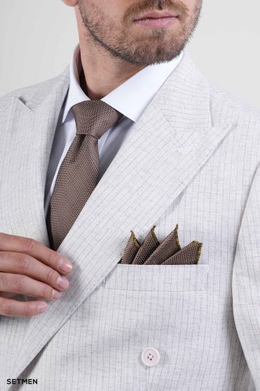 کت تک مردانه دبل برست لینن دیپلمات