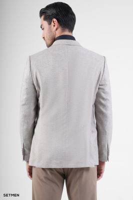 کت تک مردانه دبل برست لینن دیپلمات