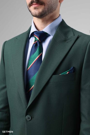 کت تک مردانه نیم آستر دو دکمه یقه ایتالیایی