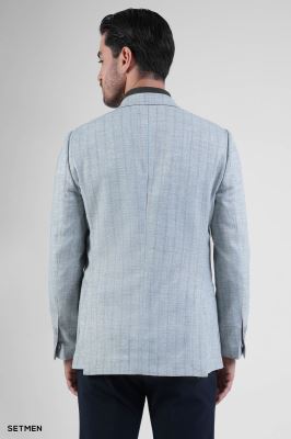 کت مردانه نیم آستر شش دکمه دیپلمات