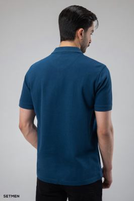 تیشرت یقه دار ژاکارد کلاسیک