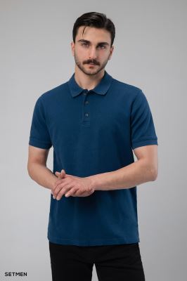 تیشرت یقه دار ژاکارد کلاسیک