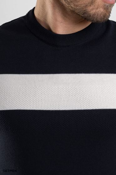 تیشرت مردانه یقه گرد بافت اولد مانی