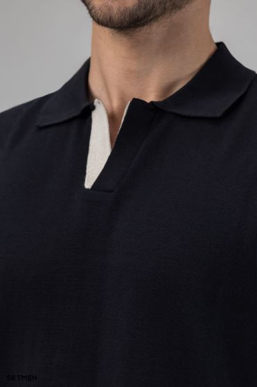 تیشرت یقه هفت بافت اولد مانی تیشرت یقه هفت بافت اولد مانی