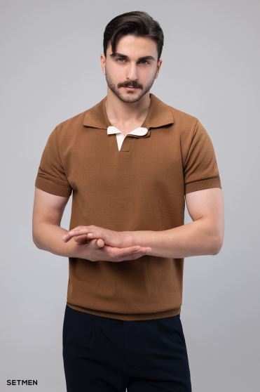 تیشرت یقه هفت بافت اولد مانی تیشرت یقه هفت بافت اولد مانی