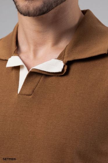 تیشرت یقه هفت بافت اولد مانی تیشرت یقه هفت بافت اولد مانی