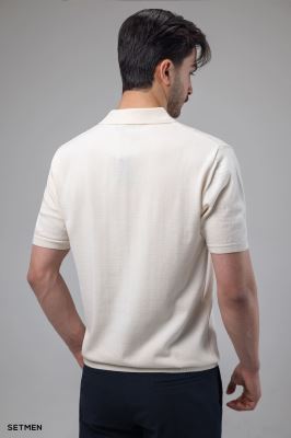 تیشرت یقه هفت بافت اولد مانی