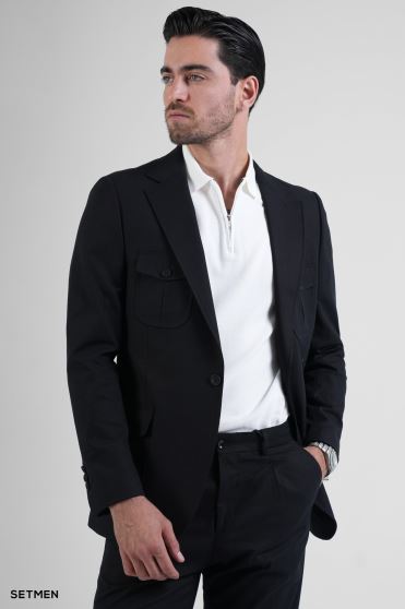 کت تک مردانه نیم آستر لینن سافاری کت تک مردانه نیم آستر لینن سافاری