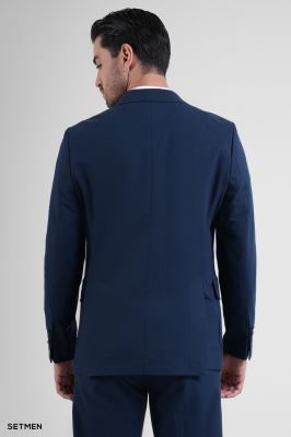 کت تک مردانه نیم آستر لینن سافاری