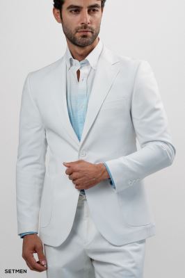 کت تک مردانه نیم آستر جیب پاکتی