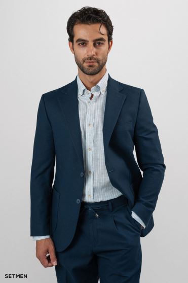 کت تک مردانه نیم آستر جیب پاکتی کت تک مردانه نیم آستر جیب پاکتی