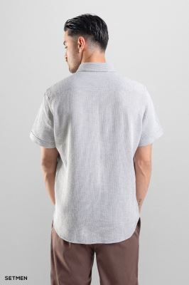 پیراهن مردانه آستین کوتاه کنفی