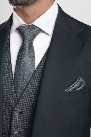 کت و شلوار مردانه سه تکه یقه انگلیسی ژیله دورو