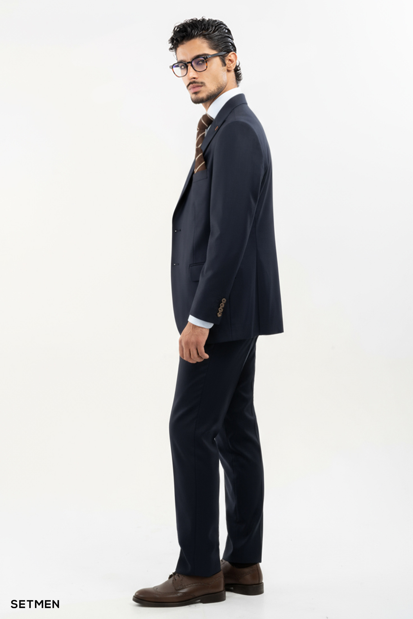 کت و شلوار مردانه سه تکه یقه بلیزر ژیله دورو