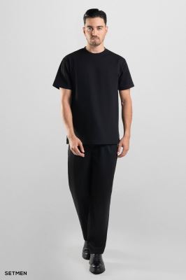 تیشرت مردانه ژاکارد یقه گرد