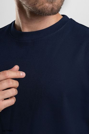 تیشرت مردانه ژاکارد یقه گرد تیشرت مردانه ژاکارد یقه گرد