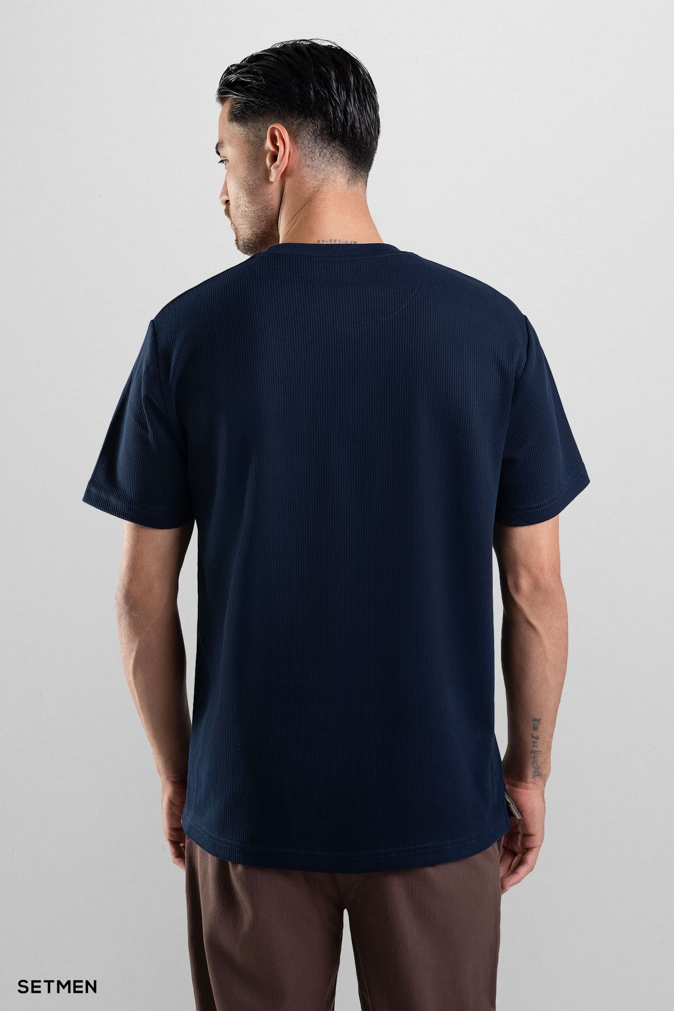 تیشرت مردانه ژاکارد یقه گرد