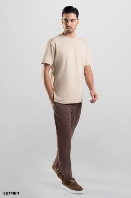 تیشرت مردانه ژاکارد یقه گرد