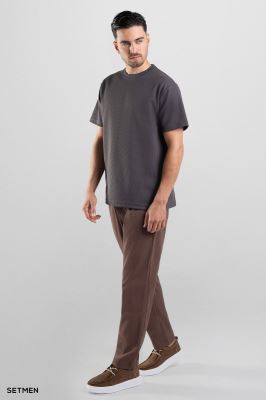 تیشرت مردانه ژاکارد یقه گرد