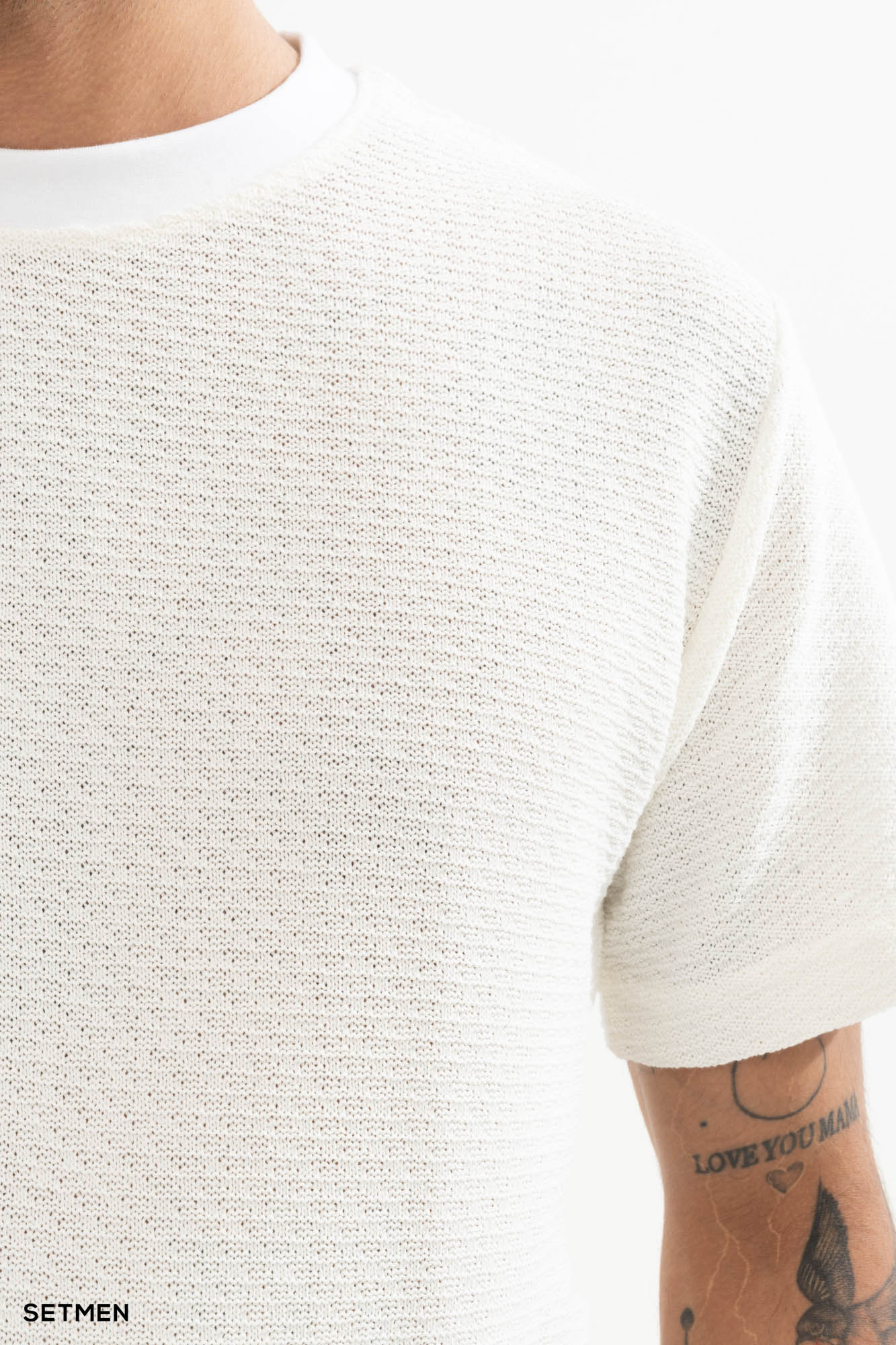 تیشرت مردانه ژاکارد یقه گرد