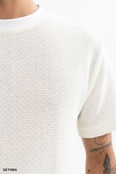 تیشرت مردانه ژاکارد یقه گرد تیشرت مردانه ژاکارد یقه گرد