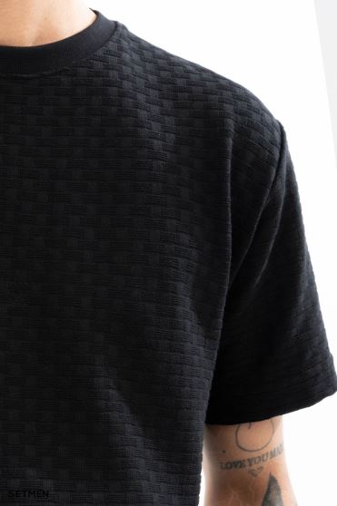 تیشرت مردانه ژاکارد یقه گرد تیشرت مردانه ژاکارد یقه گرد