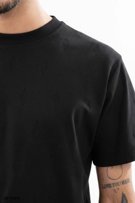 تیشرت مردانه ژاکارد یقه گرد