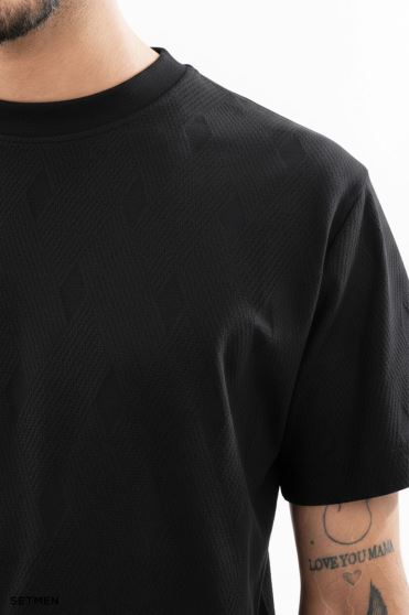 تیشرت مردانه ژاکارد یقه گرد تیشرت مردانه ژاکارد یقه گرد