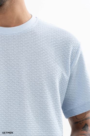 تیشرت مردانه ژاکارد یقه گرد تیشرت مردانه ژاکارد یقه گرد