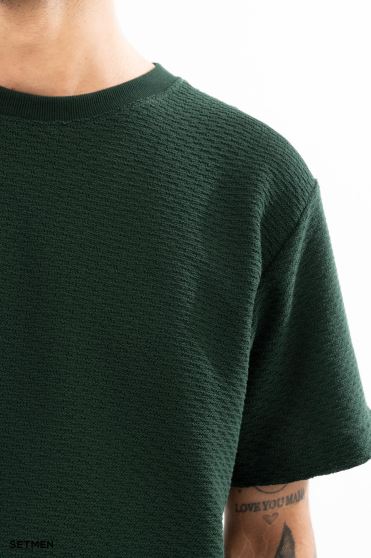 تیشرت مردانه ژاکارد یقه گرد تیشرت مردانه ژاکارد یقه گرد