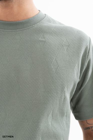 تیشرت مردانه ژاکارد یقه گرد تیشرت مردانه ژاکارد یقه گرد