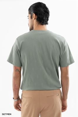 تیشرت مردانه ژاکارد یقه گرد