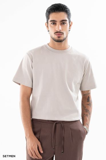 تیشرت مردانه ژاکارد یقه گرد تیشرت مردانه ژاکارد یقه گرد