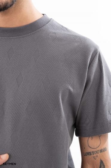 تیشرت مردانه ژاکارد یقه گرد تیشرت مردانه ژاکارد یقه گرد