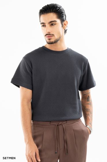 تیشرت مردانه ژاکارد یقه گرد تیشرت مردانه ژاکارد یقه گرد