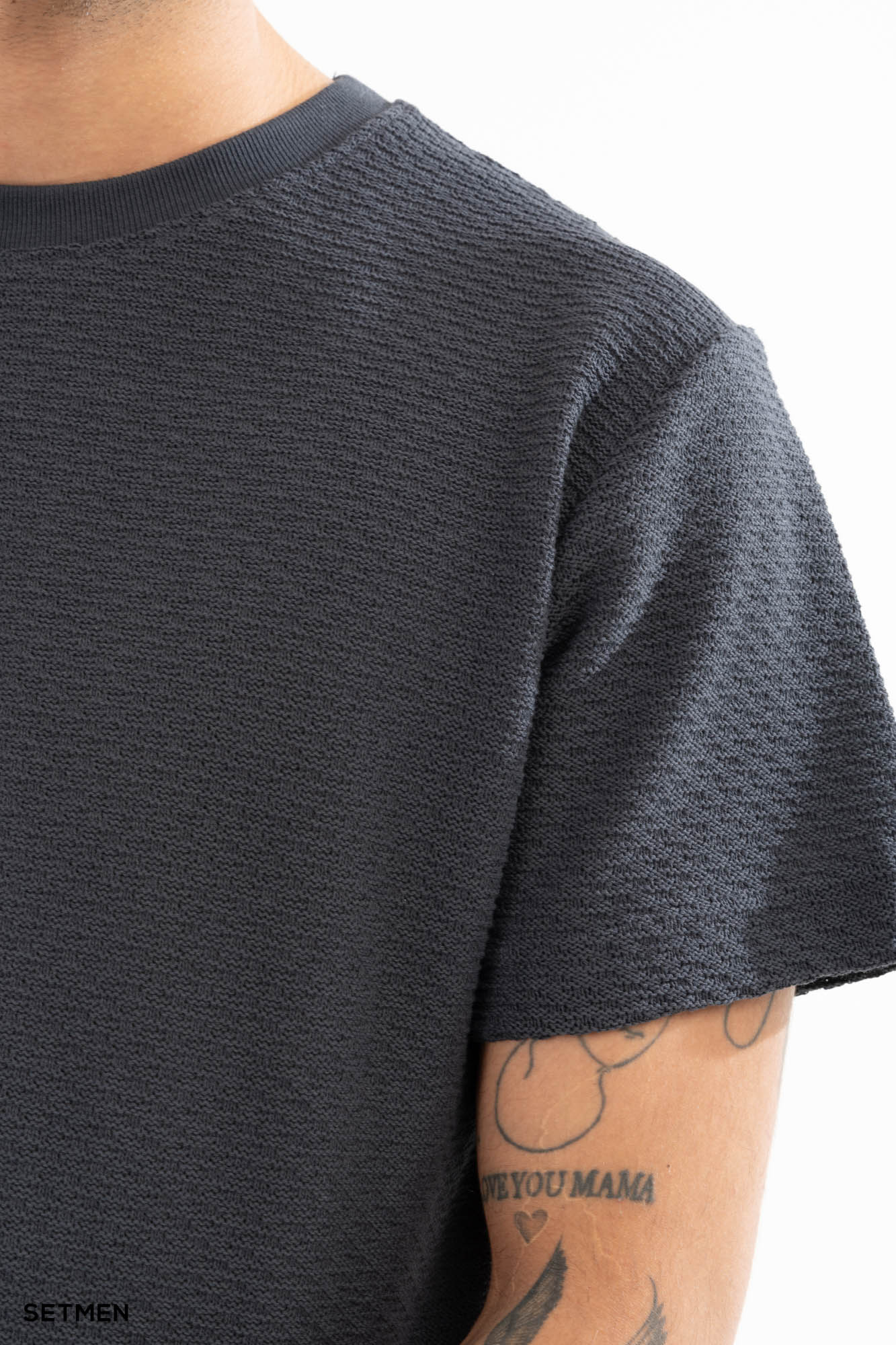 تیشرت مردانه ژاکارد یقه گرد