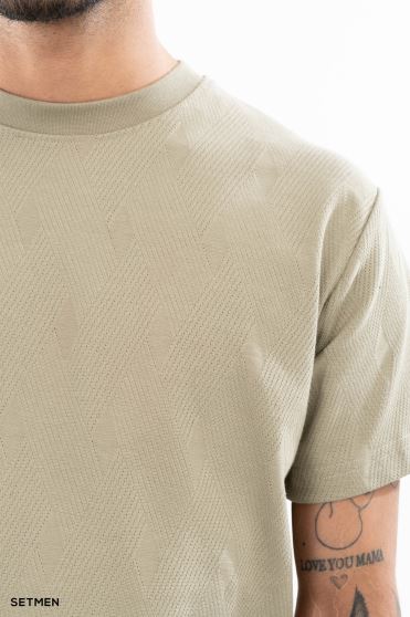 تیشرت مردانه ژاکارد یقه گرد تیشرت مردانه ژاکارد یقه گرد