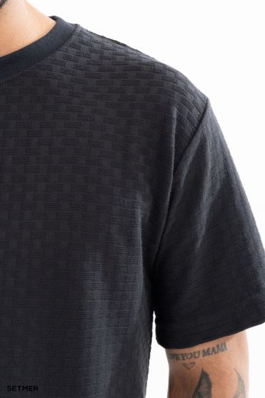 تیشرت مردانه ژاکارد یقه گرد تیشرت مردانه ژاکارد یقه گرد